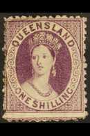 QUEENSLAND 1868-78 1s Purple Perf 12, Wmk Crown Over Q, SG 109, Very Fine Mint. For More Images, Please Visit Http://www - Otros & Sin Clasificación