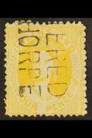 QUEENSLAND 1868-78 4d Yellow Perf 13, SG 89, Very Fine Used With Unusual 2-line Registered Town Cancel. For More Images, - Sonstige & Ohne Zuordnung