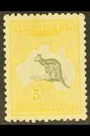 1915-28 5s Grey And Pale Yellow Kangaroo, SG 42c, Fine Mint, Well Centred. For More Images, Please Visit Http://www.sand - Otros & Sin Clasificación