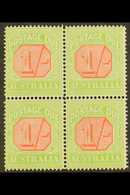 POSTAGE DUE 1913-23 Scarlet And Pale Yellow Green, SG D85, BLOCK OF FOUR Very Fine Mint. For More Images, Please Visit H - Otros & Sin Clasificación