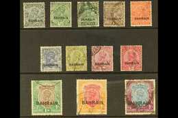 1933-37 Most Values To 5r (watermark Upright), Between SG 1 And SG 14, And Including The 4a, Good Used. (12 Stamps) For  - Bahrain (...-1965)