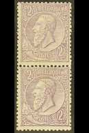 1884-91 2fr Lilac On Pale Lilac, COB 52, Very Fine Mint Vertical Pair. (2 Stamps) For More Images, Please Visit Http://w - Other & Unclassified