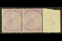 1874 6d Dull Mauve, Watermark Inverted, SG 7w, Mint Horizontal Marginal Pair, One Unmounted, Light Age Marks To Back. Fo - Bermudas