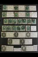 1876-77 DOM PEDRO ROULETTED ISSUES. INTERESTING FINE USED COLLECTION With Shades & Postmark Interest On Stock Pages, Inc - Andere & Zonder Classificatie