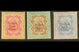 1895 HIGH VALUES WITH SMALL TYPE OVERPRINT FOR UPU DISTRIBUTION 2r, 3r And 5r, See Footnote After SG 63, Fine Mint. (3 S - Brits Oost-Afrika