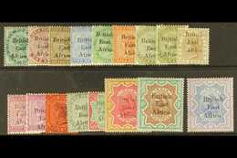1895-96 Complete Overprints On India Set, SG 49/63, With Both 4a And 8a Shades, Mainly Fine Mint, The 5r With Tone Spots - British East Africa