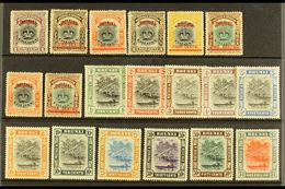 1906-10 MINT COLLECTION Presented On A Stock Card. Includes 1906 Opt'd Set To 10c On 16c & 1907-10 Complete Set.  Attrac - Brunei (...-1984)
