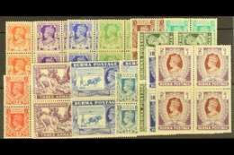 1938-40 Pictorial Definitives Complete (less 3a Dull Violet) To 2r Each In A Never Hinged Mint BLOCK OF FOUR, SG  (13 Bl - Burma (...-1947)