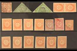 1850's-1860's FORGERIES. All Different Group Of Unused And 'used' Forgeries On Stock Cards, Mostly Good To Fine Conditio - Autres & Non Classés