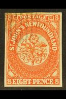 1857 8d Scarlet Vermilion, SG 8, Superb Used With Good Even Margins All Round, Bright Colour And Neat Barred Oval Cancel - Andere & Zonder Classificatie