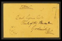 1864 RAILWAY POSTMARK. (4 Aug) Stampless Official Cover Addressed To Goderich With Manuscript 'O.H.M.S.', Large "7" Rate - Altri & Non Classificati