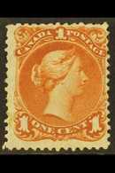 1868 1c Red-brown, Ottawa Printing, SG 47, Mint With Good Colour And Large Part Gum.  For More Images, Please Visit Http - Autres & Non Classés