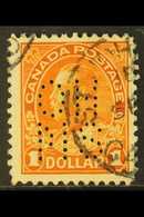 OFFICIAL 1923-31 $1 Brown-orange Punctured "O.H.M.S.", SG O19, Fine Used. For More Images, Please Visit Http://www.sanda - Other & Unclassified