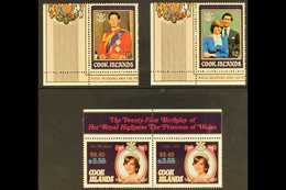 1987 (Feb) Surcharges On Royal Wedding And On Birthday Sets, SG 1124/27, Never Hinged Mint, Birthday As Se-tenant Pair,  - Cook Islands