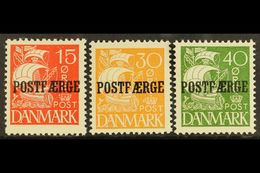 PARCEL POST 1927-30 Caravel Solid Background "Postfaerge" Overprints Complete Set (SG P252/54, Michel 12/14, Facit PF23/ - Other & Unclassified