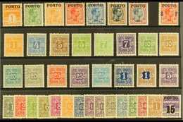 POSTAGE DUE 1921-55. A Fine Mint Collection Of Postage Due Sets Presented On A Stock Card That Includes The 1921 Complet - Otros & Sin Clasificación