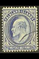 1902-12 KEVII 2½d Deep Blue, SG 46b, Fine Used. For More Images, Please Visit Http://www.sandafayre.com/itemdetails.aspx - Falkland Islands