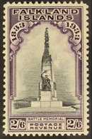 1933 Centenary 2s6d Black And Violet, SG 135, Very Fine Lightly Hinged Mint. For More Images, Please Visit Http://www.sa - Falklandinseln