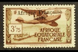 FRENCH EQUATORIAL AFRICA 1940-41 3.75f Chocolate & Green Air "Afrique Francaise Libre" Overprint (Yvert 16, SG 157), Fin - Other & Unclassified
