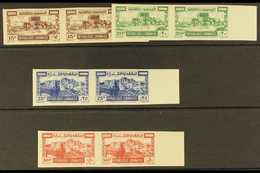 LEBANON 1945 Castles Postage Complete IMPERF Set (Yvert 193/96, SG 290/93), Superb Never Hinged Mint Marginal Horizontal - Andere & Zonder Classificatie