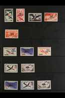 REUNION 1949-1961 AIR POST NEVER HINGED MINT All Different Collection. With 1949 Complete Set, 1951 200f On 500f, 1954 S - Other & Unclassified
