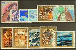 POLYNESIA 1973 COMPLETE AIR POST YEAR SET, Yv 71/81, Never Hinged Mint (11 Stamps) For More Images, Please Visit Http:// - Other & Unclassified