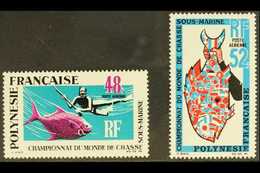 POLYNESIA 1969 Underwater Hunting Championships Set, Yv 29/30, Never Hinged Mint (2 Stamps) For More Images, Please Visi - Sonstige & Ohne Zuordnung