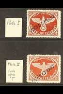 INSELPOST AGRAM 1944 (-) Red-brown Rouletted Local "INSELPOST" Overprints Plate I And Plate II, Michel 10b I & 10b II, M - Other & Unclassified