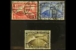 1933 Air Chicago World Exhibition Flight Of Graf Zeppelin Overprints Complete Set (Michel 496/98, SG 510/12), Used, 4m W - Other & Unclassified