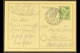 POSTAL STATIONERY 1951 10pf+5p Olive-green Philharmonic Orchestra Special Postcard, Michel P 23 I, Very Fine Used, Fresh - Other & Unclassified