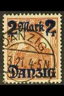 1920 (1 NOV) 2m On 35pf Red-brown With Burle Background With POINTS DOWNWARD TO THE LEFT, Michel 43 II, Very Fine Postal - Andere & Zonder Classificatie