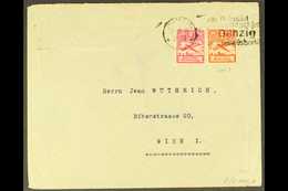 1929 COVER WITH LISTED VARIETY 1929 (Sept 29) Commercial Cover To Vienna Bearing 1924 10pf Red Air With SQUARE CHUNK OUT - Other & Unclassified