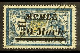 1922 30m On 5f Deep Blue & Buff Overprint With 'Oberer Teil Des Doppelbalkens Links Beschadigt' PLATE FLAW (position 69) - Other & Unclassified