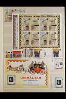 1990-1999 VIRTUALLY COMPLETE SUPERB NEVER HINGED MINT COLLECTION On Stock Pages, All Different Complete Sets, Mini-sheet - Gibraltar
