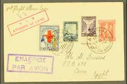 1931 FIRST FLIGHT COVER (May 1st) Athens To Cairo First Flight Cover, One Of Only 82 Covers Carried Bearing KLM Cachet.  - Other & Unclassified