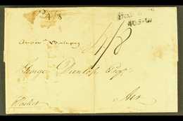 1812 ENTIRE TO SCOTLAND 1812 (4 FEB) Entire Letter Addressed To George Dunlop At Ayr, With Manuscript "4/8" Rate And End - Granada (...-1974)