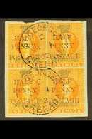 1888 USED MULTIPLE. ½d On 2s Orange, SG 43, Superb Used Block Of 4 Tied On Piece By A Clear Pair Of St Georges Cds. For  - Grenade (...-1974)