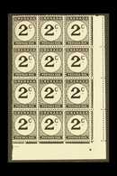 POSTAGE DUES 1952 2c Black WATERMARK ERROR ST. EDWARD CROWN, SG D15b, Within Superb Never Hinged Mint Lower Right Corner - Grenada (...-1974)