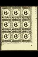 POSTAGE DUES 1952 6c Black WATERMARK ERROR ST. EDWARD CROWN, SG D17b, Within Superb Never Hinged Mint Lower Right Corner - Grenade (...-1974)