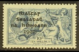 1922 DOLLARD 10s Dull Grey-blue Seahorse, SG 21, Showing Short Third Line, Very Fine Mint. For More Images, Please Visit - Otros & Sin Clasificación