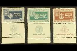 1949 Jewish New Year Set Complete With Full Tabs, SG 18/20, Very Fine Mint. (3 Stamps) For More Images, Please Visit Htt - Autres & Non Classés