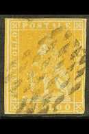 TUSCANY 1857 1s Ochre, Wmk Wavy Lines, Sass 11, Very Fine Used. Lovely Example Of This Delicate Stamp With Clear To Larg - Ohne Zuordnung