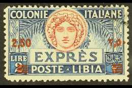 LIBYA EXPRESS LETTER 2L50 On 2L Red And Blue Perf 11 (Sass 13, SG E66), Fine Used. Scarce Stamp! For More Images, Please - Other & Unclassified