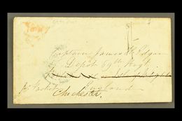 1851 Stampless Envelope From An Advance Party Of The 69th Foot In Jamaica Addressed To The 69th Regiment Depot "Portsmou - Jamaica (...-1961)