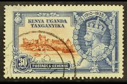 1935 30c Brown And Deep Blue Silver Jubilee, Diagonal Line By Turret, Cds Used, Thin At Upper Left. For More Images, Ple - Vide