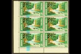 1966 50c Tourism, SG 224, Superb Never Hinged Mint Lower Left Corner BLOCK Of 6 With Three Stamps Showing Spectacular Bl - Vide