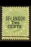 SELANGOR 1891 2c On 24c Green, SG 46, Fine Mint. For More Images, Please Visit Http://www.sandafayre.com/itemdetails.asp - Sonstige & Ohne Zuordnung