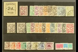 POSTAGE DUES 1925-93 USED COLLECTION Presented On A Stock Card. Includes 1925 Imperf 2d & Perf 6d, 1953-63 Set With List - Malta (...-1964)