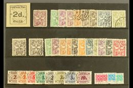 POSTAGE DUES 1925-93 USED COLLECTION Presented On A Stock Card. Includes 1925 Imperf 2d & Perf 6d, 1953-63 Set With List - Malte (...-1964)