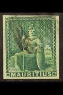 1858-62 4d Green Britannia, SG 27, Fine Used With Light Postmark, Four Mostly Large Margins, Very Fresh. For More Images - Mauritius (...-1967)